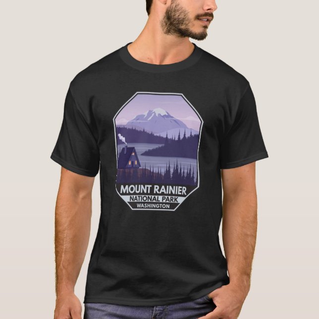 T-shirt Parc national du Mont Rainier Washington Cabine Re (Devant)