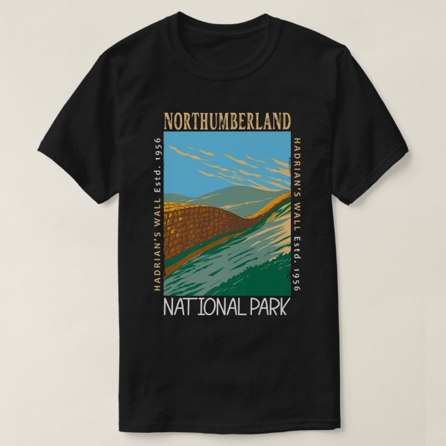 T-shirt Parc national du Northumberland Disques muraux d'H (Design devant)