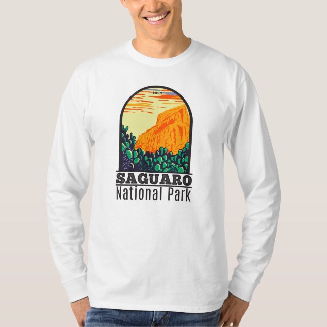 T-shirt Parc national du Saguaro Arizona Prickly Pear Cact (Devant)