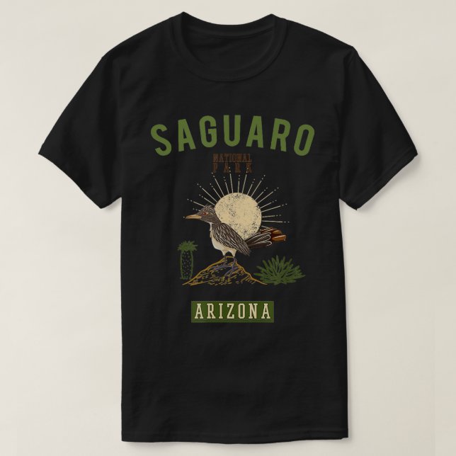 T-shirt Parc national du Saguaro Arizona Roadrunner (Design devant)