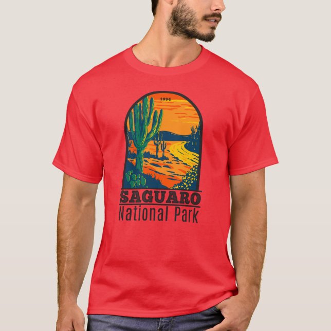 T-shirt Parc national du Saguaro Arizona Vintage (Devant)