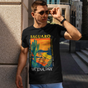 T-shirt Parc national du Saguaro Arizona Vintage désorgani
