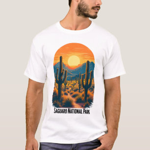 T-shirt Parc national du Saguaro Coucher du soleil - Paysa