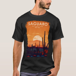 T-shirt Parc national du Saguaro Vintage Poste de voyage m