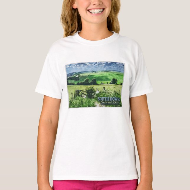 T-SHIRT PARC NATIONAL DU SUD-DOWNS - BRIGHTON - ANGLETERRE (Devant)