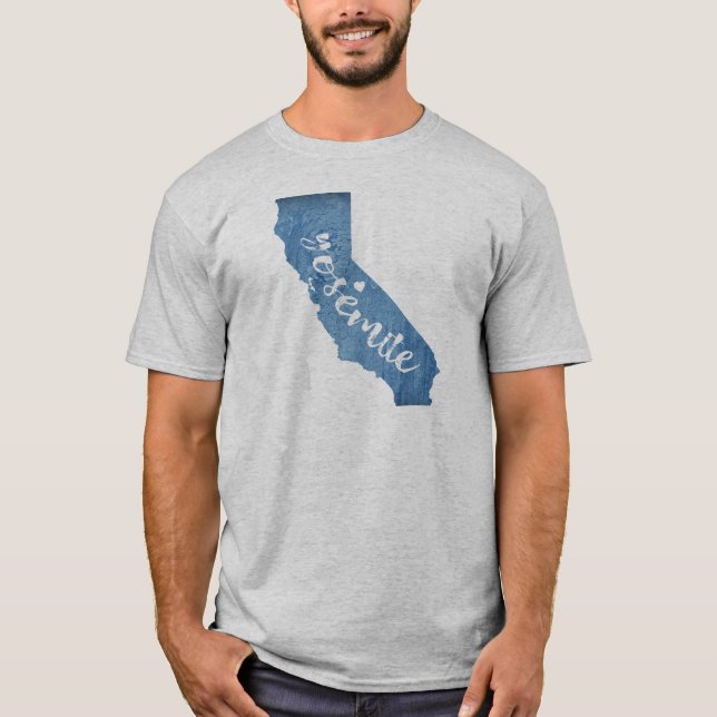 T-shirt Parc national du Yosemite Californie Grain de bois (Devant)