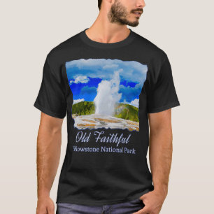 T-shirt Parc national Geyser de Yellowstone Old Faithy
