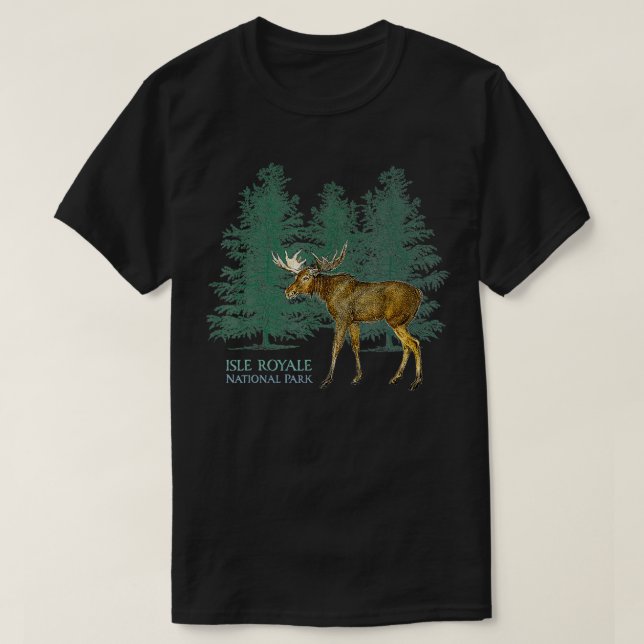 T-shirt Parc national Isle Royale Lac Supérieur Michigan M (Design devant)