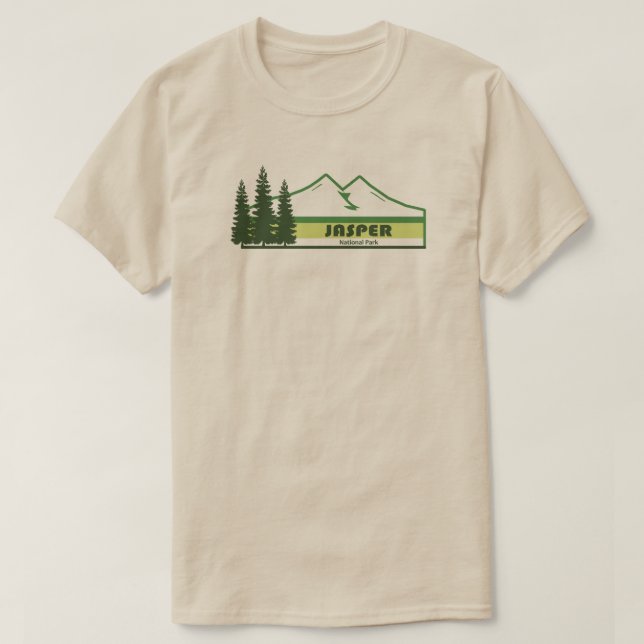 T-shirt Parc national Jasper Grandes vertes (Design devant)