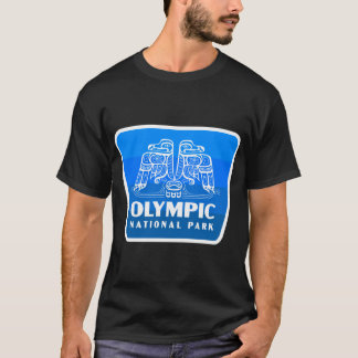 T-shirt Parc National Olympique Rétro Bird Badge Bleu