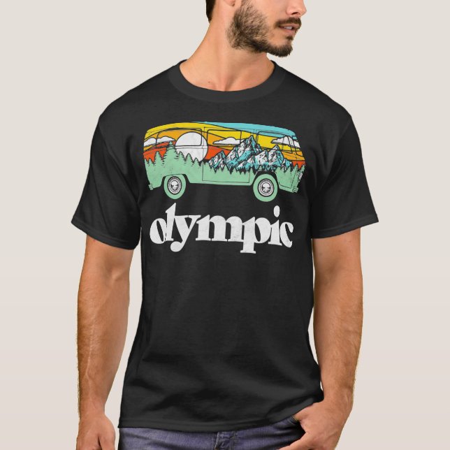 T-shirt Parc national olympique rétro Hippie Van Nature Il (Devant)