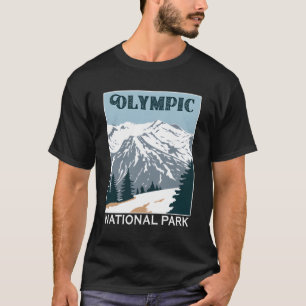 T-shirt Parc National Olympique Rétro Montagne Camping Sou