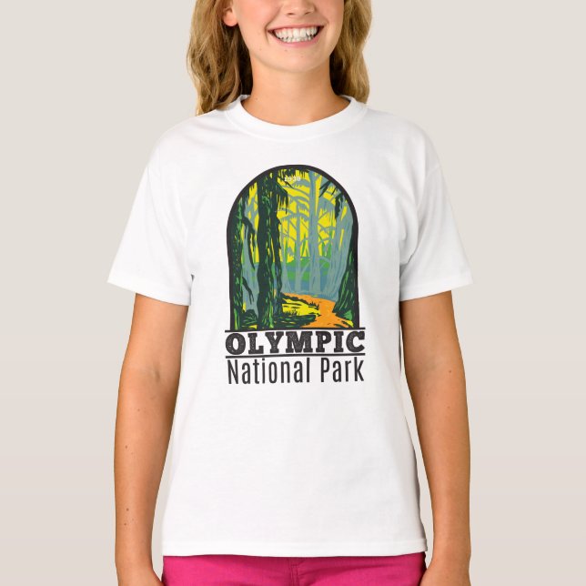 T-shirt Parc national olympique Washington Hoh Rainforest  (Devant)