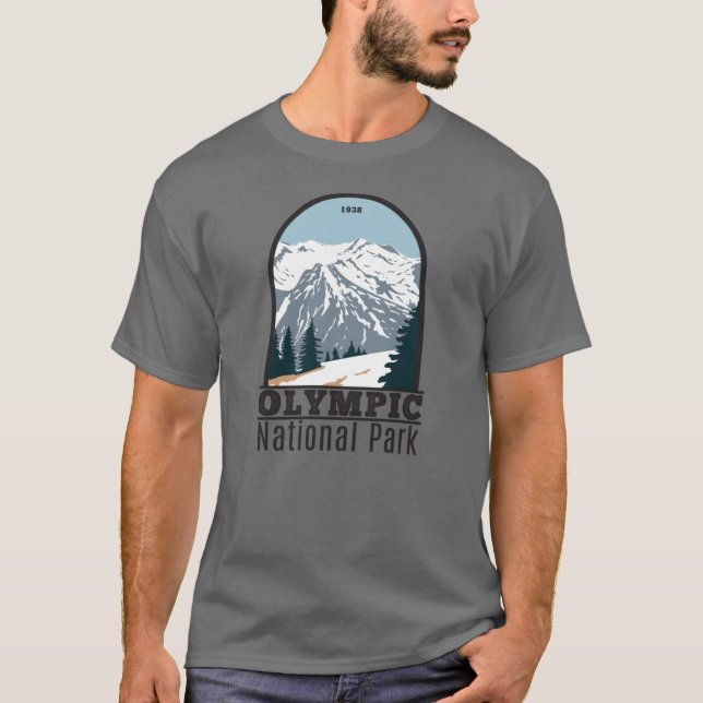 T-shirt Parc national olympique Washington Vintage (Devant)