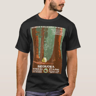 T-shirt Parc national poster vintage de la Sequoia 