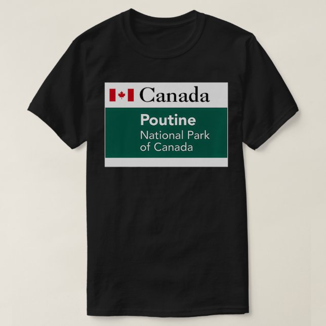 T-shirt Parc national Poutine Canada Québec Fries Fromage  (Design devant)