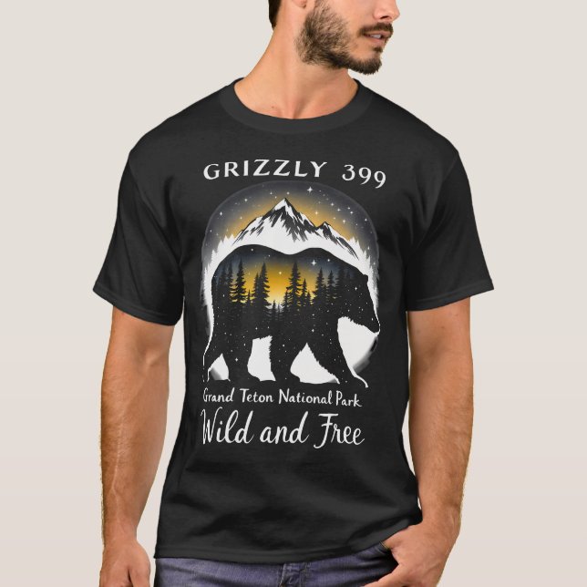 T-shirt Parc National Queen Of The Tetons Grizzly 399 (Devant)