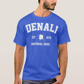 T-shirt Parc national Retro Denali Randonnée Alaska Est 19
