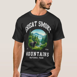 T-shirt Parc national rétro des Great Smoky Mountains