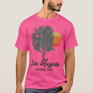 T-shirt Parc national Retro Isle Royale Randonnée Vintage