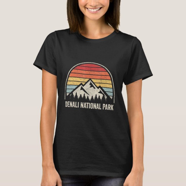 T-shirt Parc national Retro Vintage Denali (Devant)