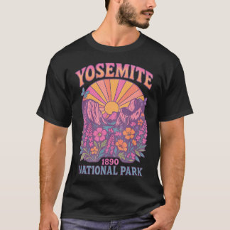T-shirt Parc national rétro Yosemite États-Unis Vintage
