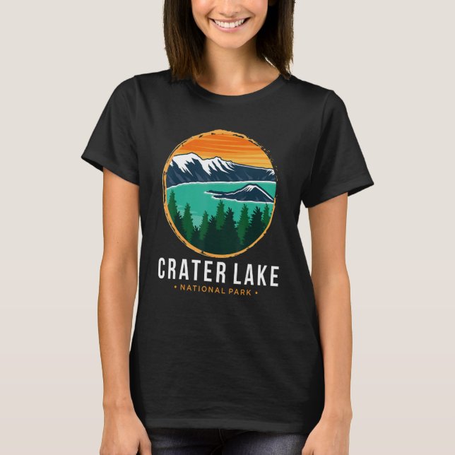T-shirt Parc national Souvenir Crater Lac Randonnée de mon (Devant)