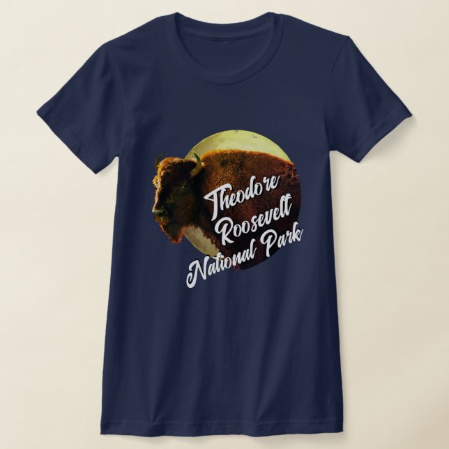T-shirt Parc national Theodore Roosevelt & Buffalo (Poser)