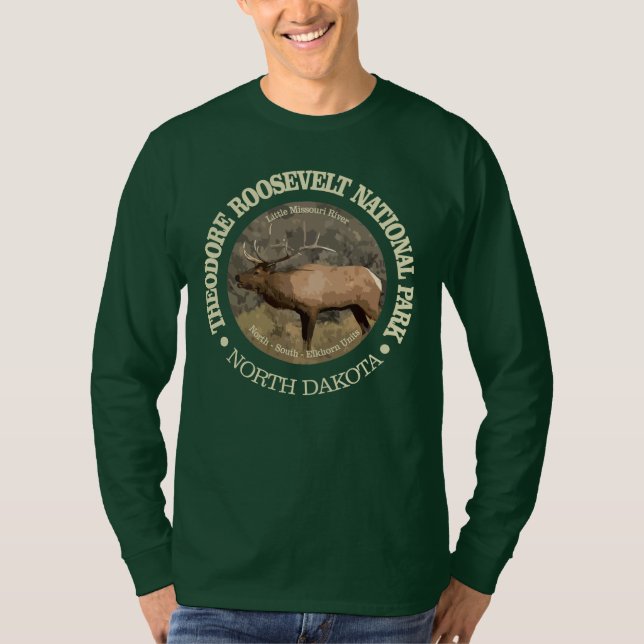 T-shirt Parc national Theodore Roosevelt (wapiti) (Devant)