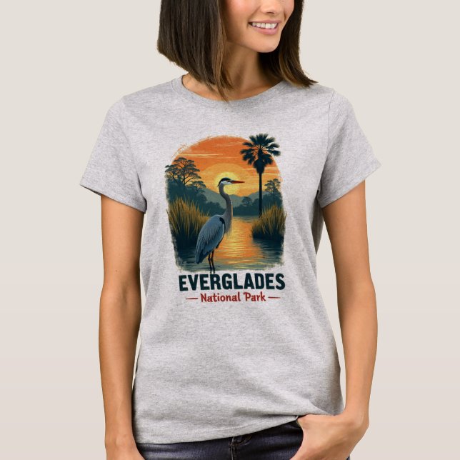 T-shirt Parc national Vintage des Everglades (Devant)