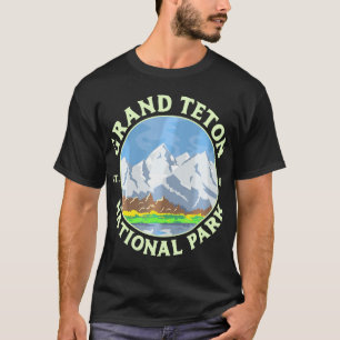T-shirt Parc national vintage Grand Teton Wy Mountain Hiki