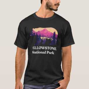 T-shirt Parc National vintage Yellowstone 80S Bear Mountai