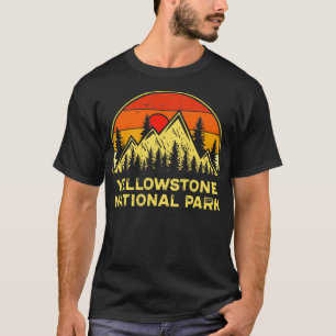 T-shirt Parc national vintage Yellowstone Randonnée