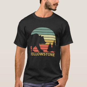 T-shirt Parc national vintage Yellowstone Retro Bear