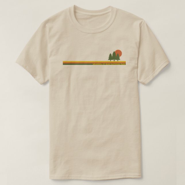 T-shirt Parc national Wrangell-St. Elias Pine Trees Soleil (Design devant)