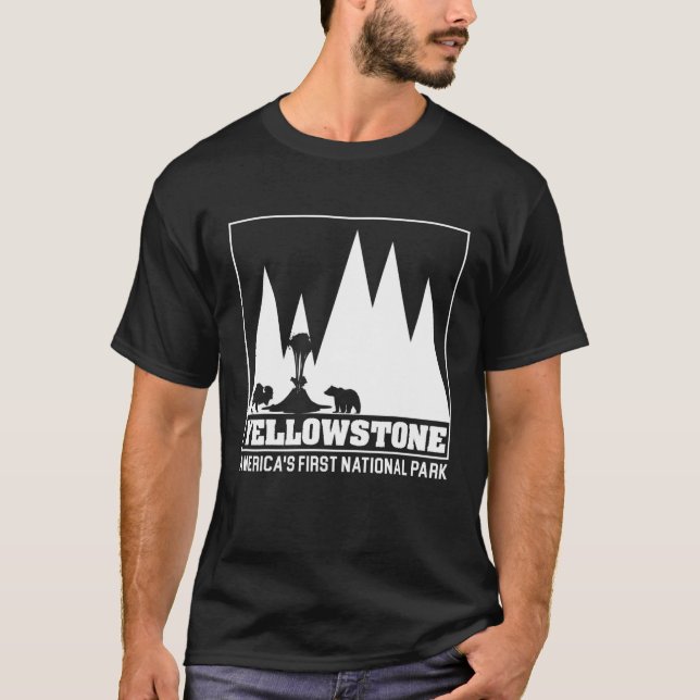 T-shirt Parc national Yellowstone America's First National (Devant)