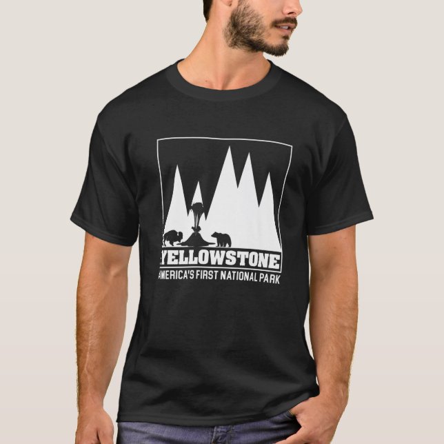 T-shirt Parc national Yellowstone America's First National (Devant)