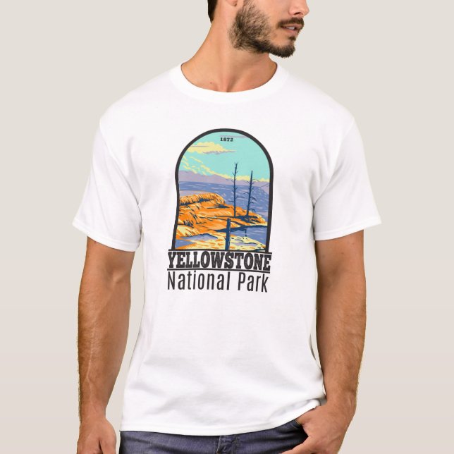 T-shirt Parc national Yellowstone Mammoth Hot Springs (Devant)