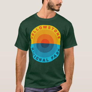 T-shirt Parc national Yellowstone Sunset Rétro