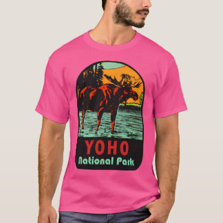 T-shirt Parc national Yoho Bc Moose Décal Vintage voyage