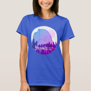 T-shirt Parc national Yosemite Demi-Dôme Purple BLue