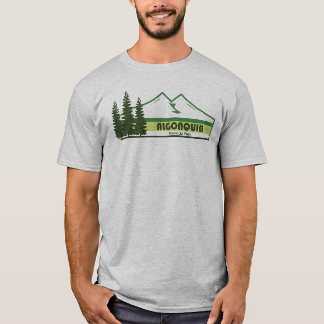 T-shirt Parc provincial Algonquin Bandes vertes (Devant)