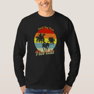 T-shirt Parc Sand Key Floride Rétro Palmiers Tropicaux Va
