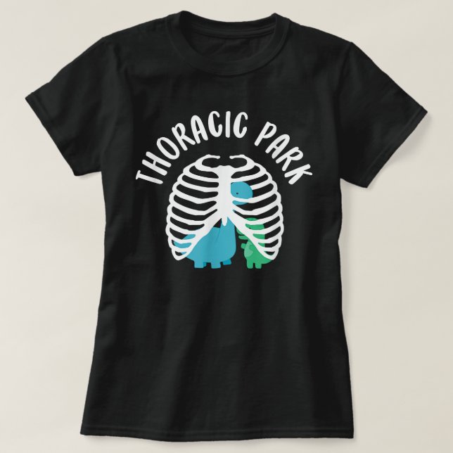 T-shirt Parc Thoracic Funny Dinosaure Infirmière Escadron  (Design devant)
