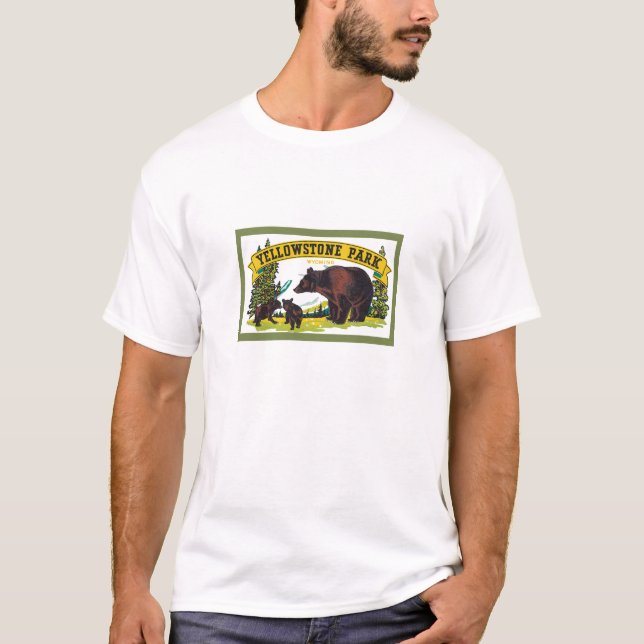 T-shirt Parc vintage de Yellowstone (Devant)