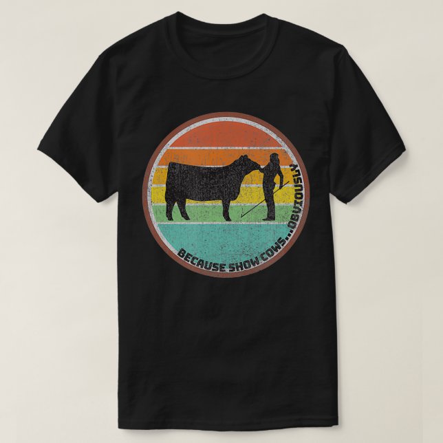 T-shirt Parce que Afficher les vaches (Design devant)