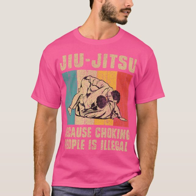 T-shirt Parce Que Choquer Les Gens Est Illégal Bjj Brésili (Devant)