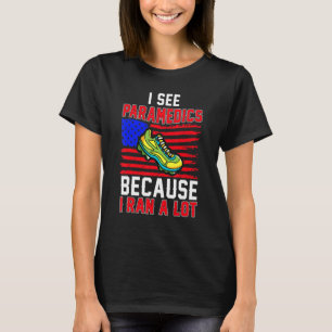 T-shirt Parce Que J'Ai Couru Beaucoup Moitié Marathon Fitn