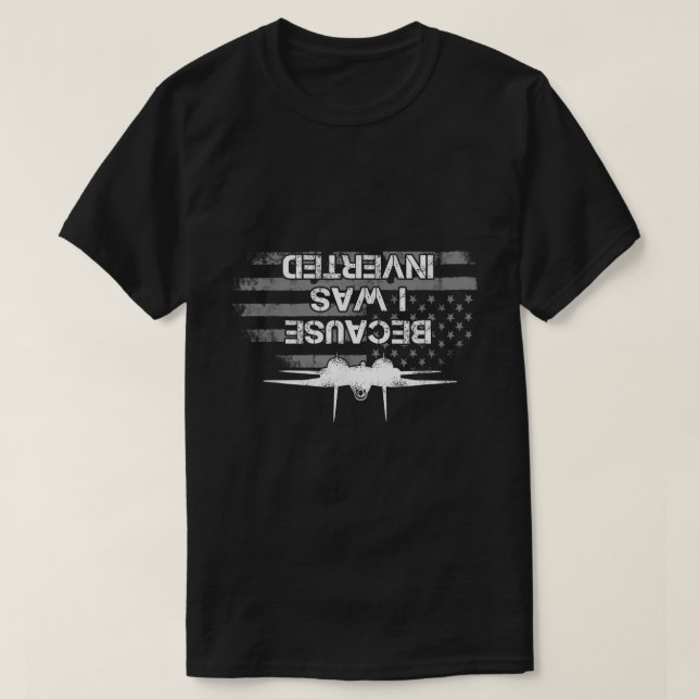 T-shirt Parce Que J'Ai Été Inverti Chemise Marine F-14 Fig (Design devant)