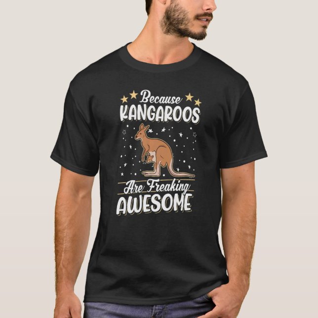 T-shirt Parce que les Kangaroos font flipper Kangaroo géni (Devant)